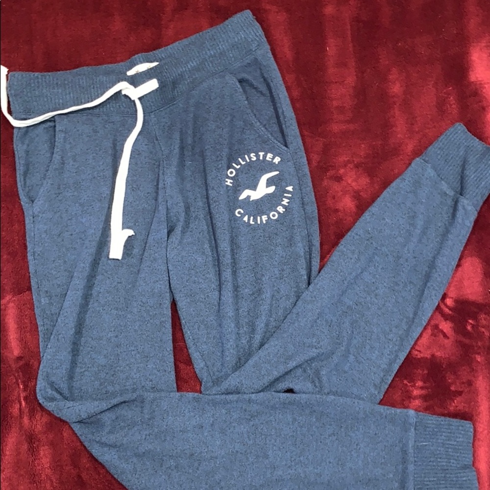 Hollister sweatpants high rise blue